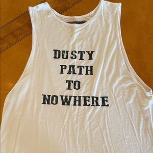 White Graphic Tank Top